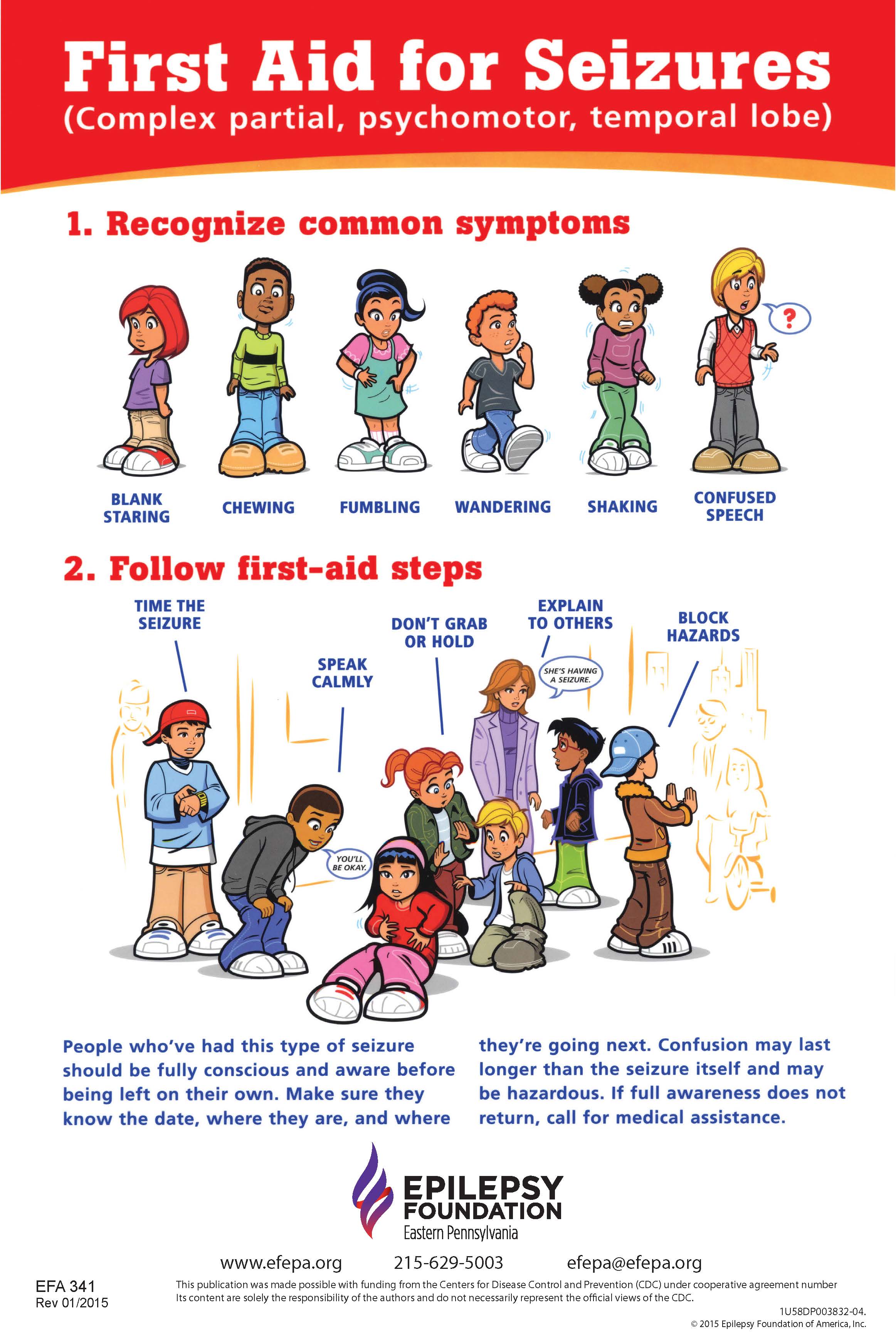 Seizure First Aid EFEPA Epilepsy Foundation Eastern Pennsylvania